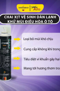Chai xịt vệ sinh dàn lạnh khử mùi điều hòa ô tô